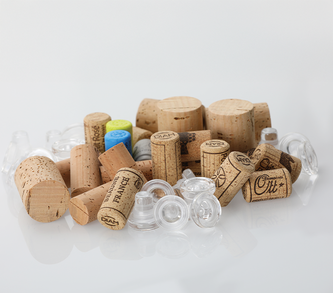 Bouchons liège, synthétiques et capsules pour tous types de vins